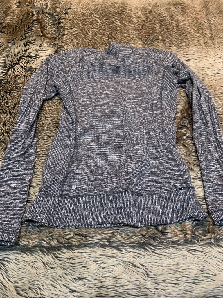 Lululemon Race Your Pace Long Sleeve Coco Pique Black Size 8